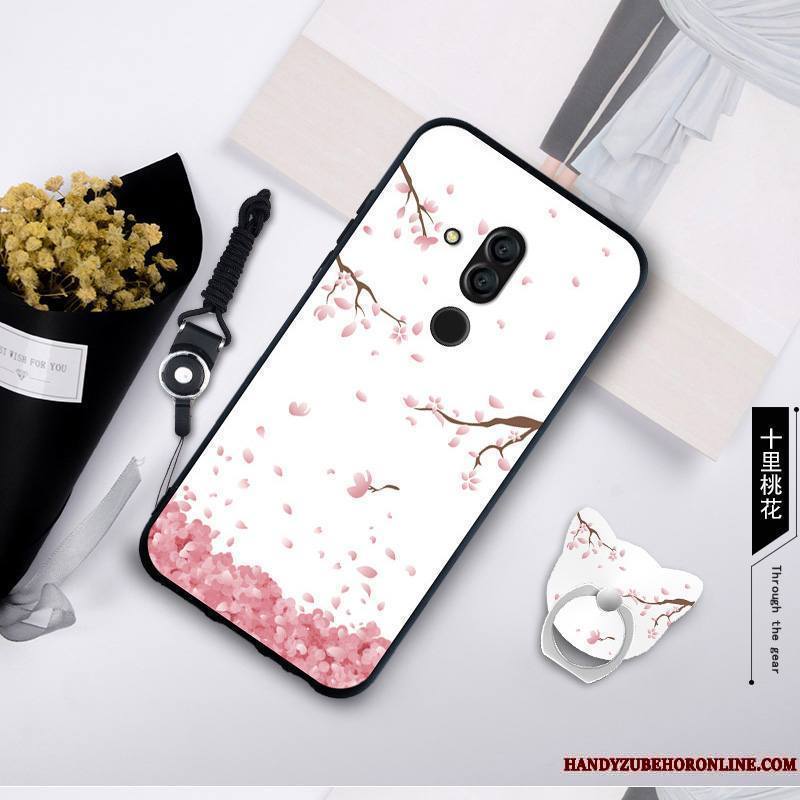 Huawei Mate 20 Lite Rose Étui Fluide Doux Tendance Coque De Téléphone Membrane Tempérer