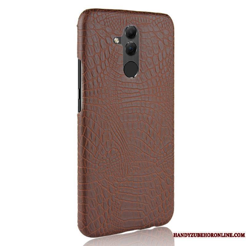 Huawei Mate 20 Lite Sac Protection Simple Étui Coque Délavé En Daim Crocodile Modèle