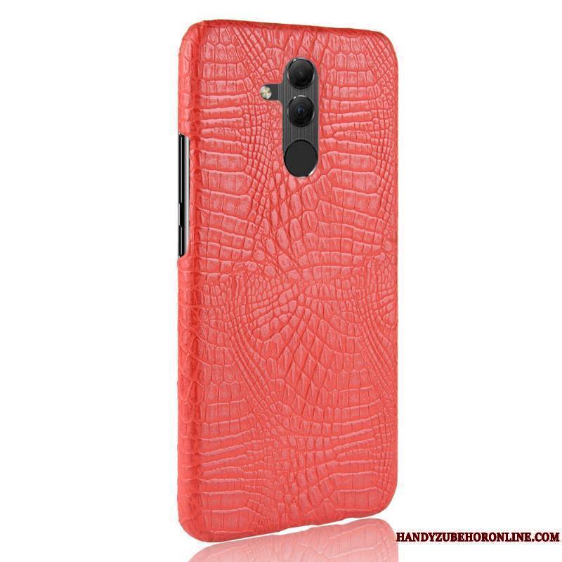 Huawei Mate 20 Lite Sac Protection Simple Étui Coque Délavé En Daim Crocodile Modèle