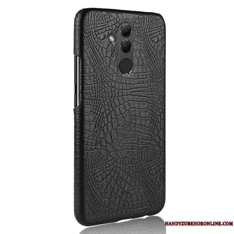 Huawei Mate 20 Lite Sac Protection Simple Étui Coque Délavé En Daim Crocodile Modèle