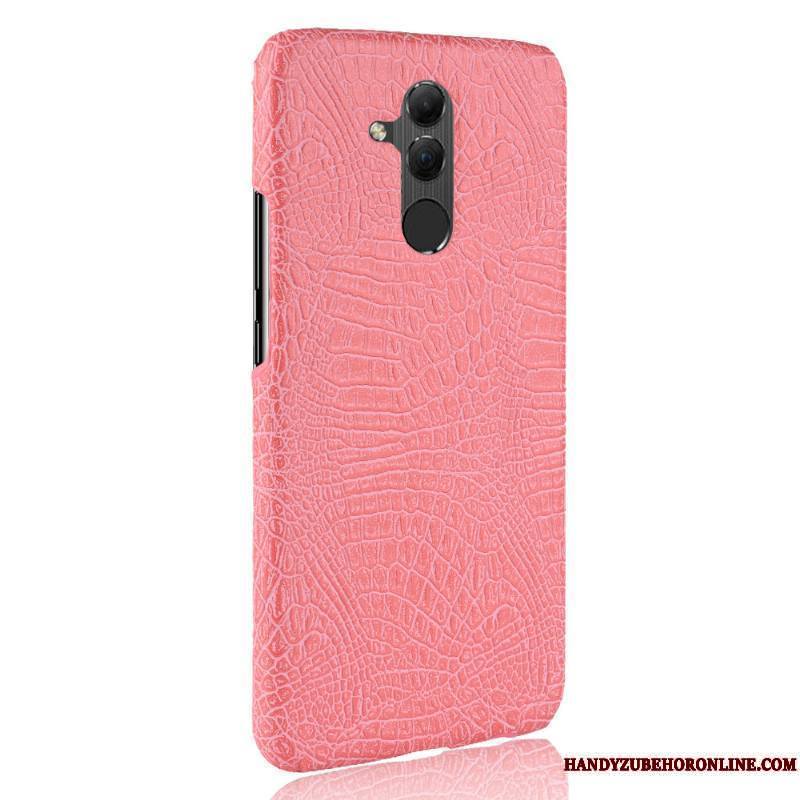 Huawei Mate 20 Lite Sac Protection Simple Étui Coque Délavé En Daim Crocodile Modèle