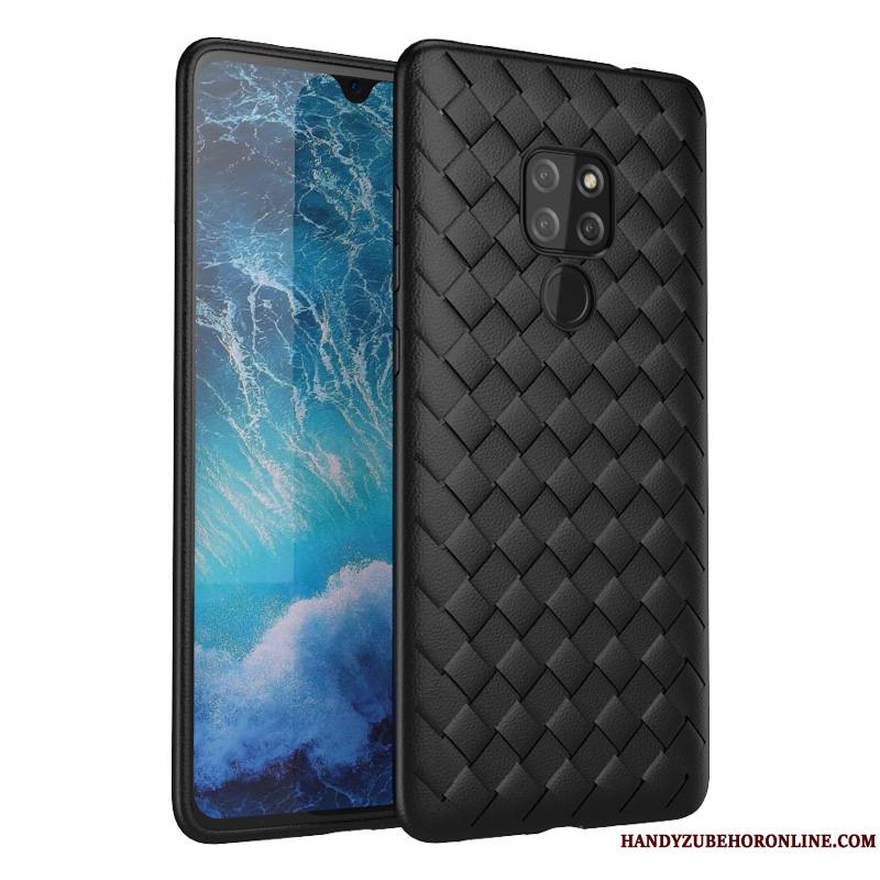 Huawei Mate 20 Modèle Fleurie Refroidissement Tissage Antidérapant Coque Respirant Violet