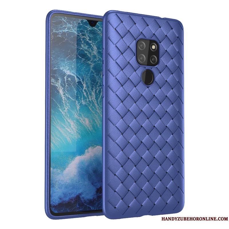 Huawei Mate 20 Modèle Fleurie Refroidissement Tissage Antidérapant Coque Respirant Violet