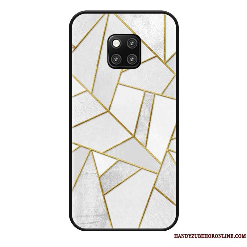 Huawei Mate 20 Pro Créatif Frais Étui Géométrie Blanc Protection Coque De Téléphone