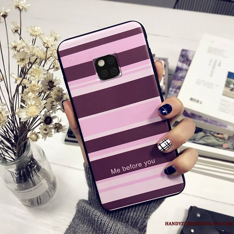 Huawei Mate 20 Pro Étui Créatif Fluide Doux Britanique Protection Violet Coque De Téléphone