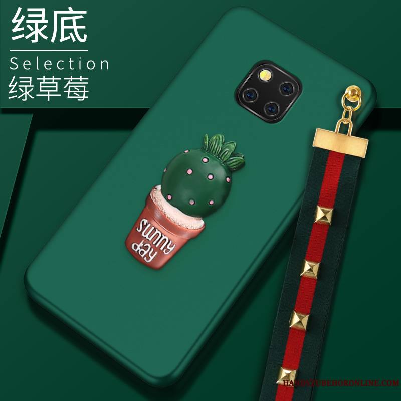 Huawei Mate 20 Rs Fluide Doux Étui Protection Vert Coque De Téléphone Incassable