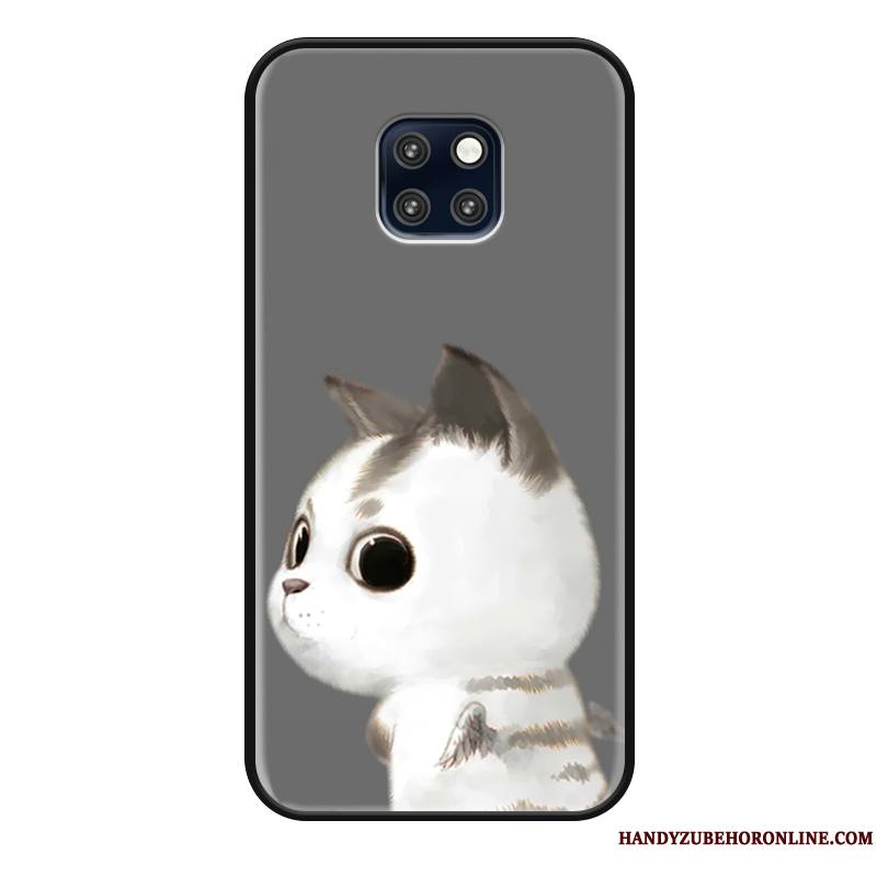 Huawei Mate 20 Rs Mode Protection Dessin Animé Coque De Téléphone Chat Amoureux Gris