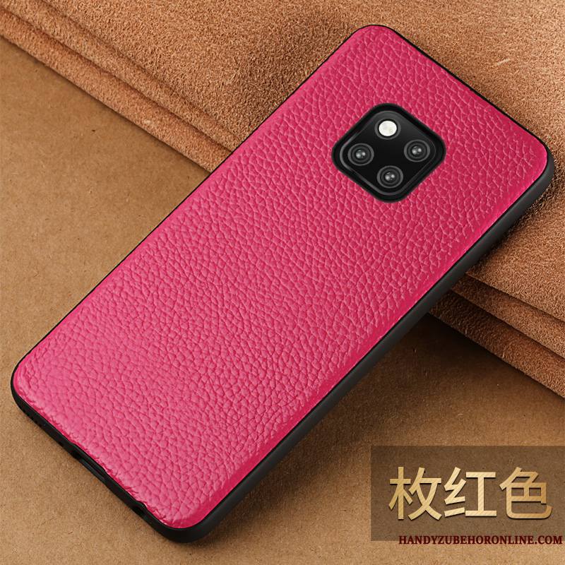 Huawei Mate 20 Rs Rouge Coque De Téléphone Étui En Cuir