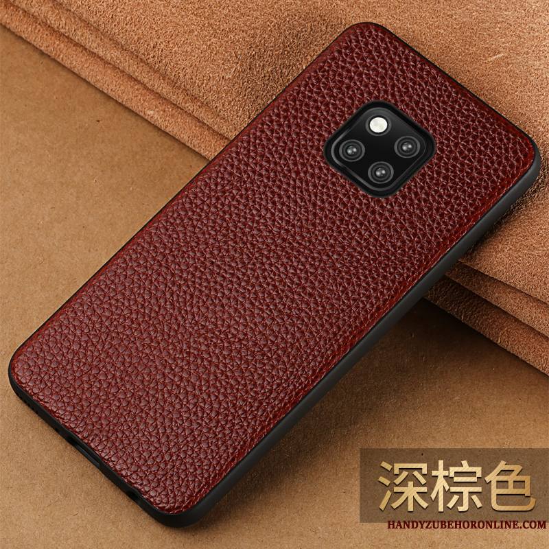 Huawei Mate 20 Rs Rouge Coque De Téléphone Étui En Cuir