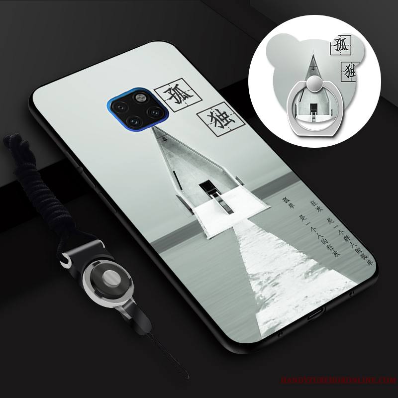 Huawei Mate 20 Rs Tout Compris Silicone Tempérer Fluide Doux Membrane Coque De Téléphone Ornements Suspendus