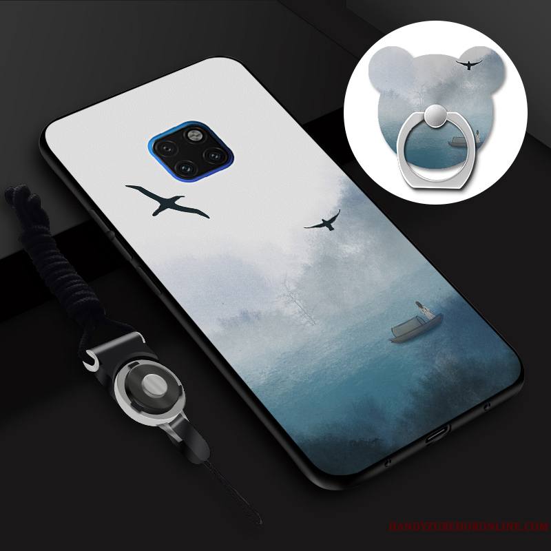 Huawei Mate 20 Rs Tout Compris Silicone Tempérer Fluide Doux Membrane Coque De Téléphone Ornements Suspendus