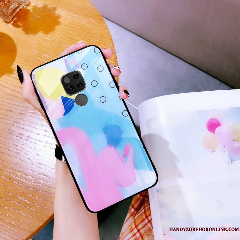 Huawei Mate 20 Verre Rouge Créatif Tout Compris Coque De Téléphone Étui Marque De Tendance