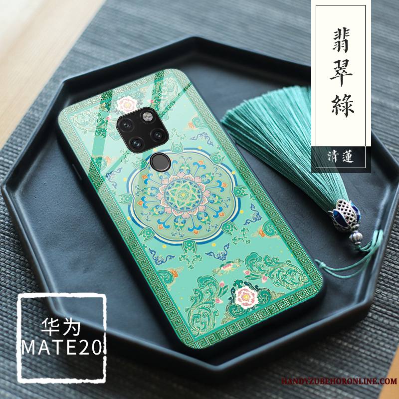 Huawei Mate 20 Verre Trempé Palais Protection Floral Original Coque De Téléphone Tout Compris