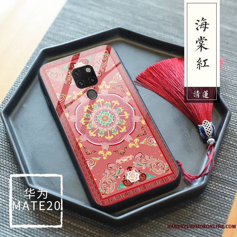 Huawei Mate 20 Verre Trempé Palais Protection Floral Original Coque De Téléphone Tout Compris