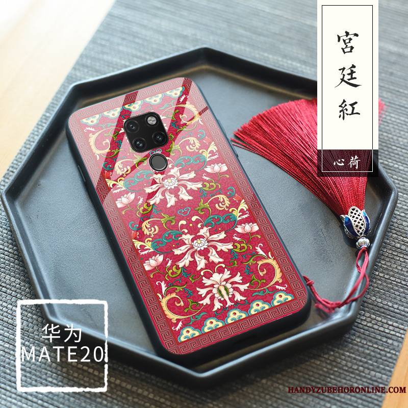 Huawei Mate 20 Verre Trempé Palais Protection Floral Original Coque De Téléphone Tout Compris