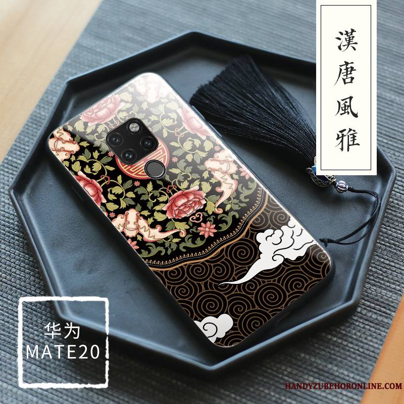 Huawei Mate 20 Verre Trempé Palais Protection Floral Original Coque De Téléphone Tout Compris