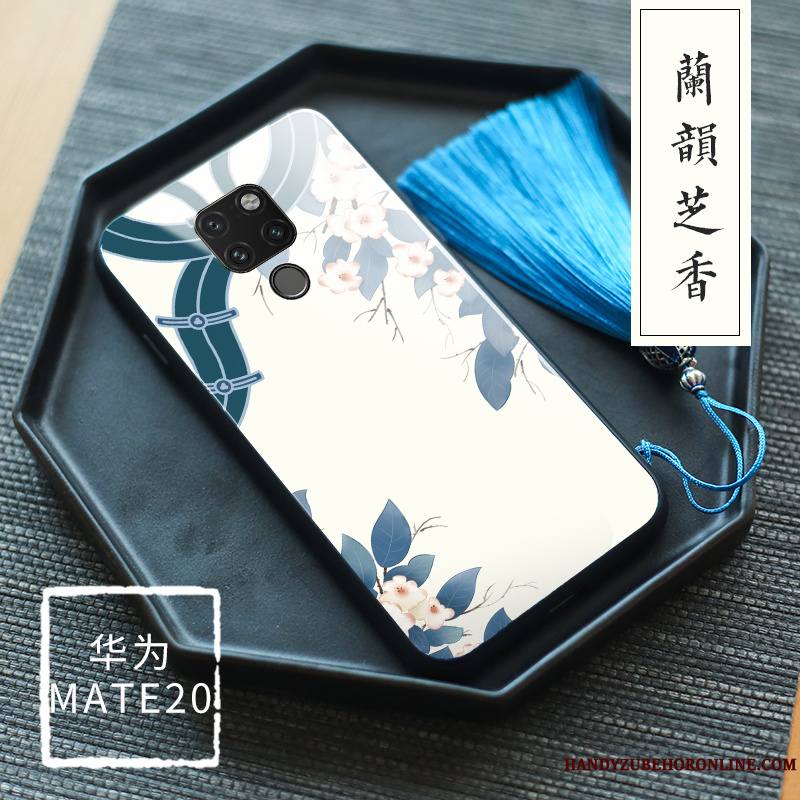 Huawei Mate 20 Verre Trempé Palais Protection Floral Original Coque De Téléphone Tout Compris