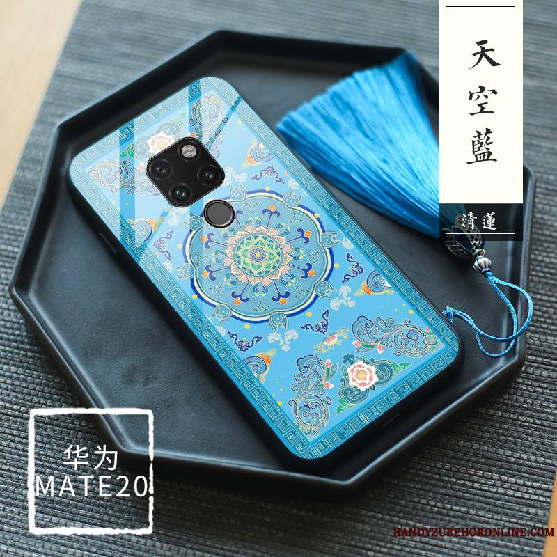 Huawei Mate 20 Verre Trempé Palais Protection Floral Original Coque De Téléphone Tout Compris