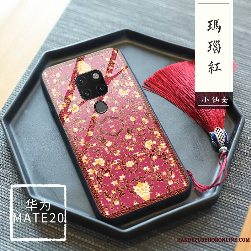 Huawei Mate 20 Verre Trempé Palais Protection Floral Original Coque De Téléphone Tout Compris