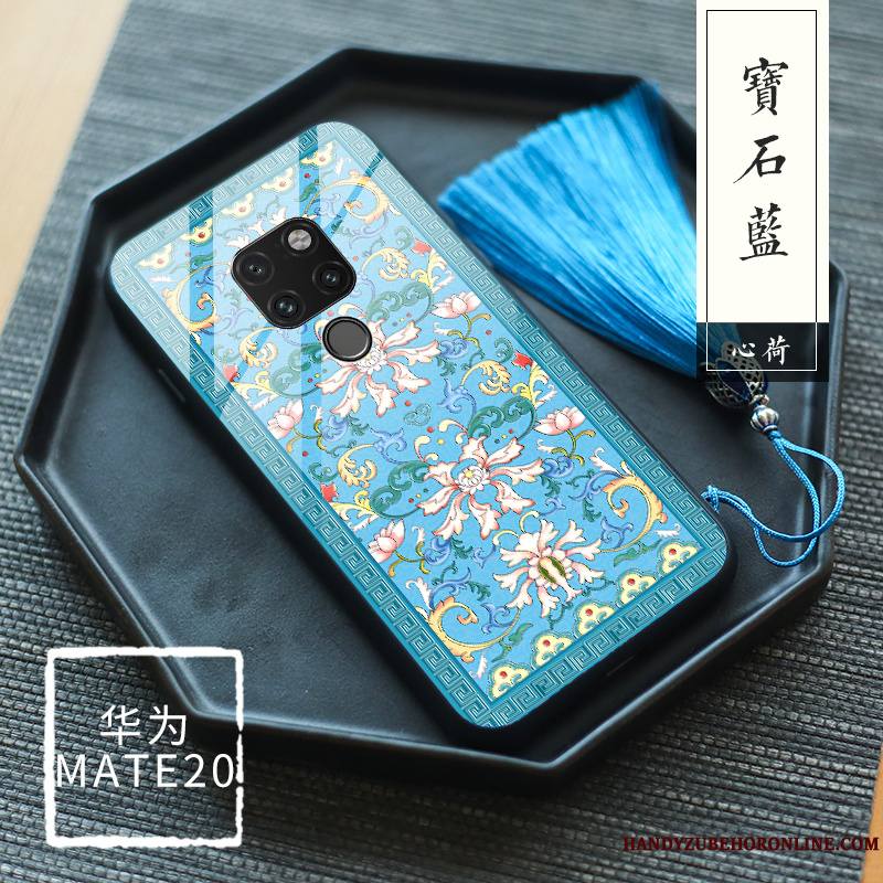 Huawei Mate 20 Verre Trempé Palais Protection Floral Original Coque De Téléphone Tout Compris