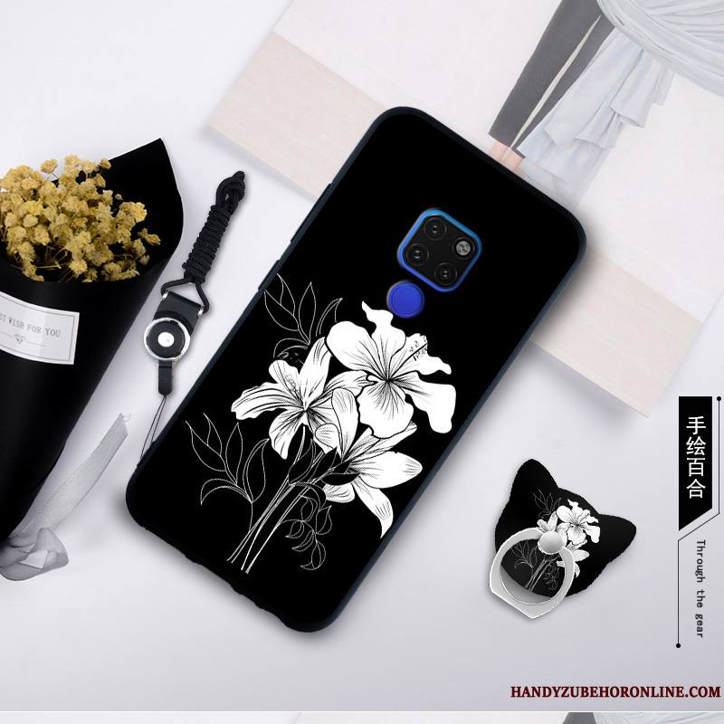 Huawei Mate 20 X Bleu Coque De Téléphone Incassable Peinture Étui Fluide Doux Protection