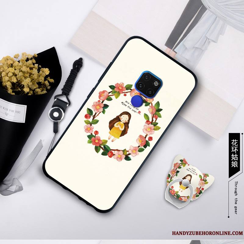 Huawei Mate 20 X Bleu Coque De Téléphone Incassable Peinture Étui Fluide Doux Protection