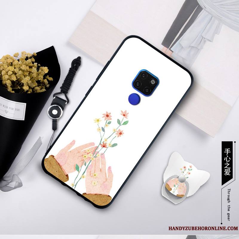 Huawei Mate 20 X Bleu Coque De Téléphone Incassable Peinture Étui Fluide Doux Protection