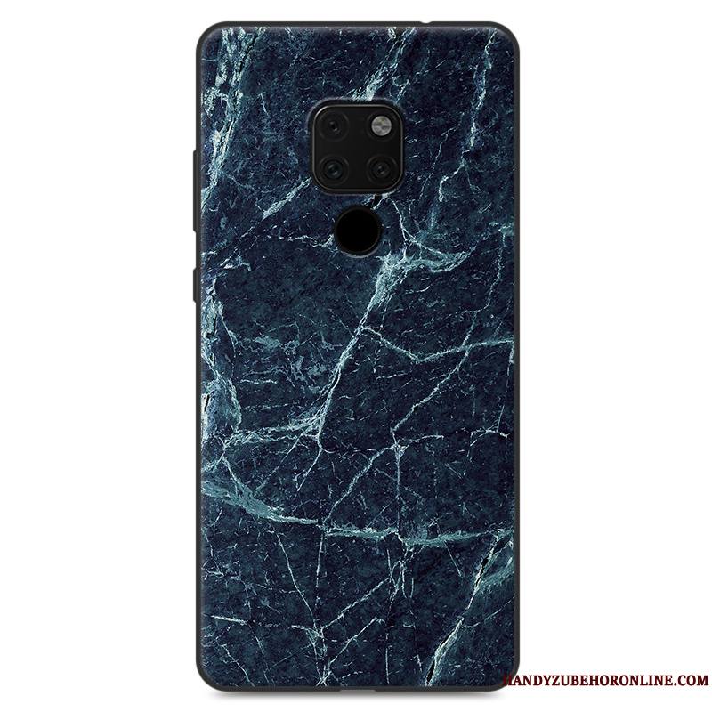 Huawei Mate 20 X Coque Personnalité Bleu Protection Peinture Créatif Grand Étui