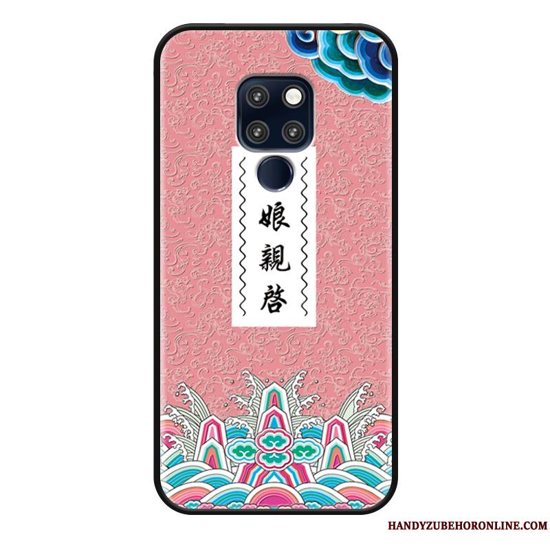 Huawei Mate 20 X Jaune Protection Tendance Étui Drôle Coque De Téléphone Style Chinois