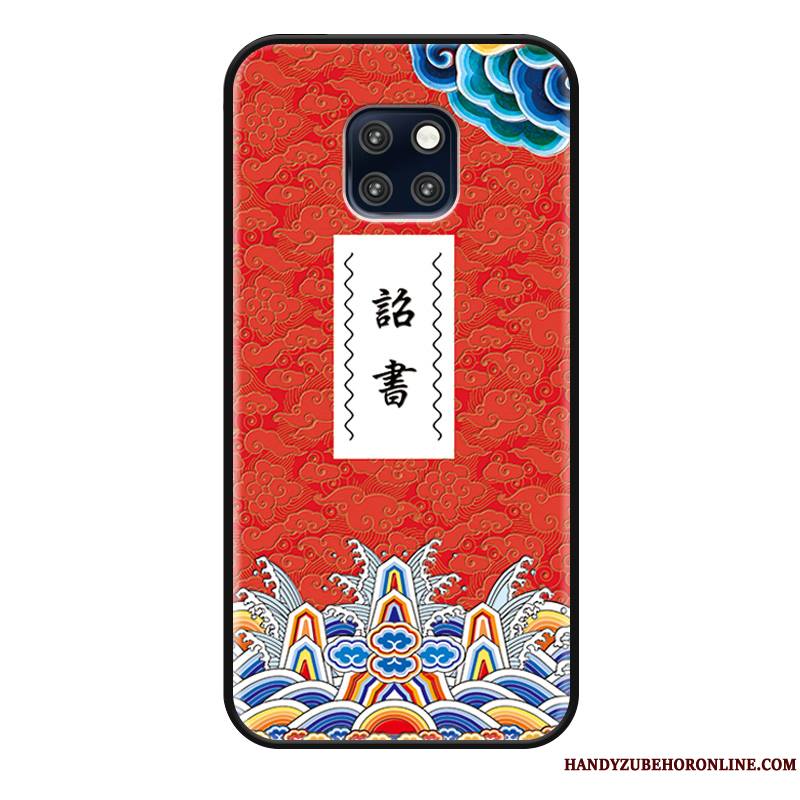 Huawei Mate 20 X Jaune Protection Tendance Étui Drôle Coque De Téléphone Style Chinois