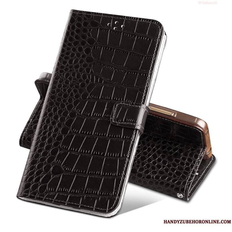 Huawei Mate 20 Étui Bleu Protection Housse Boucle Magnétique Coque De Téléphone Crocodile