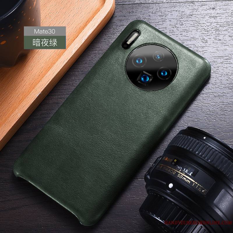 Huawei Mate 30 Business Protection Étui Coque Cuir Étui En Cuir Personnalité