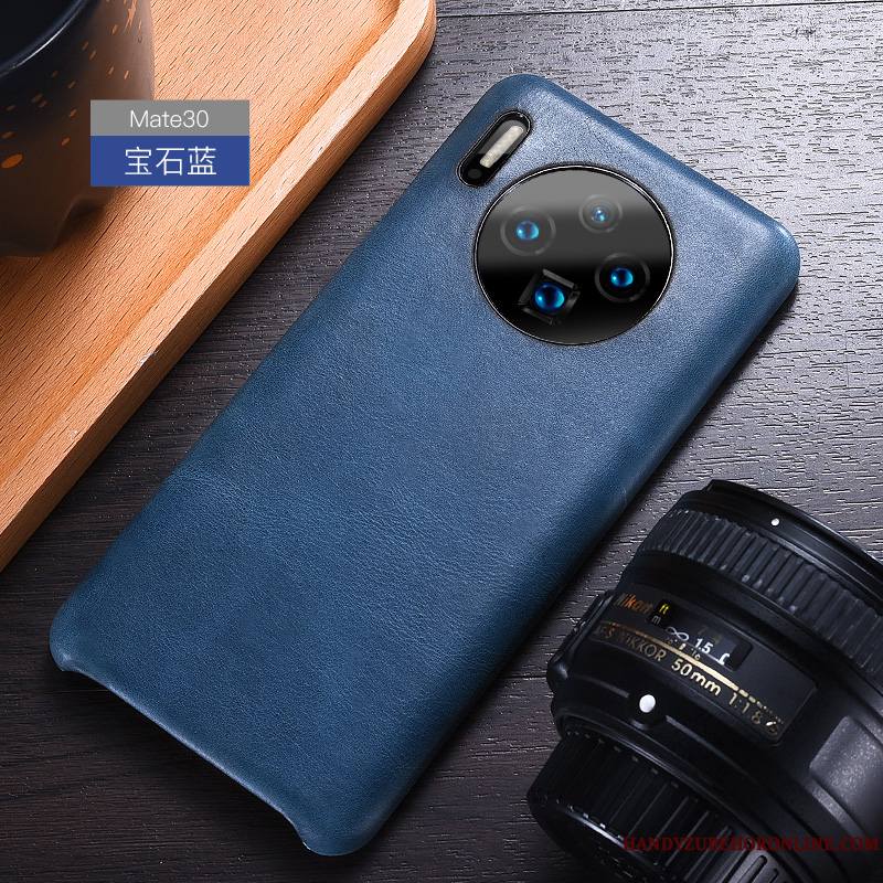 Huawei Mate 30 Business Protection Étui Coque Cuir Étui En Cuir Personnalité