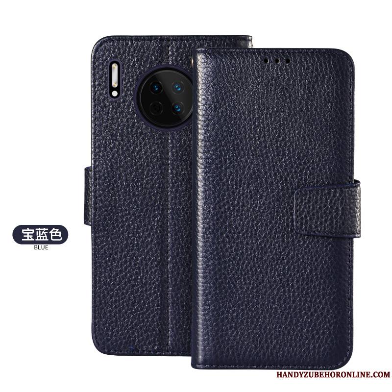 Huawei Mate 30 Carte Nouveau Étui En Cuir Housse Protection Noir Coque De Téléphone