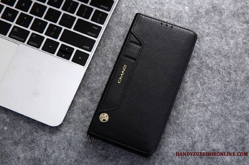 Huawei Mate 30 Coque De Téléphone Protection Étui En Cuir Carte Incassable Portefeuille Business