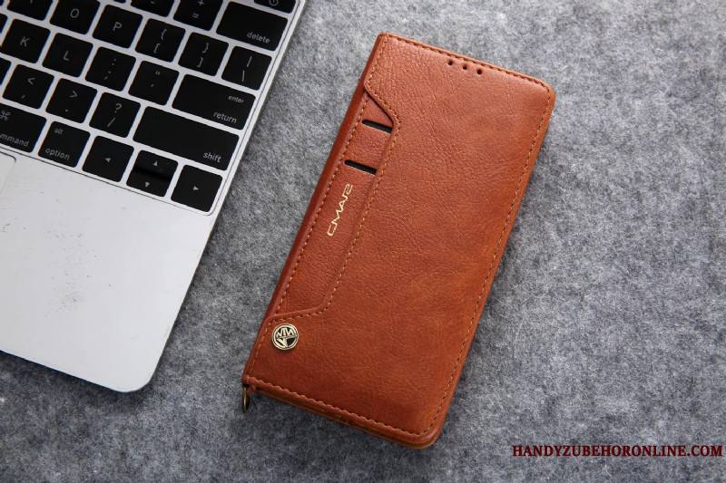 Huawei Mate 30 Coque De Téléphone Protection Étui En Cuir Carte Incassable Portefeuille Business