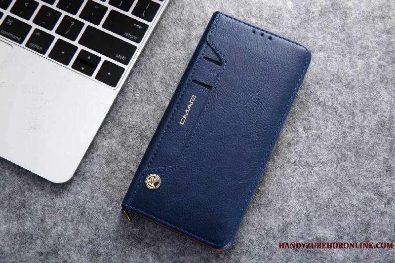 Huawei Mate 30 Coque De Téléphone Protection Étui En Cuir Carte Incassable Portefeuille Business