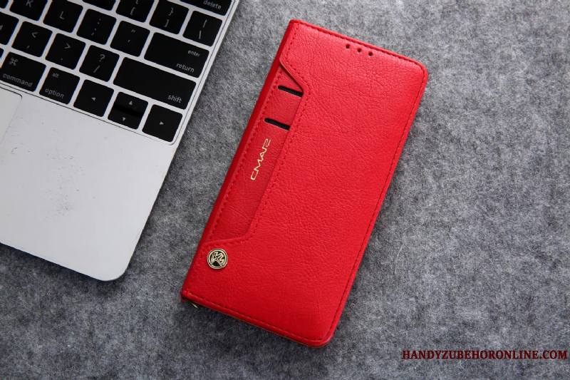 Huawei Mate 30 Coque De Téléphone Protection Étui En Cuir Carte Incassable Portefeuille Business