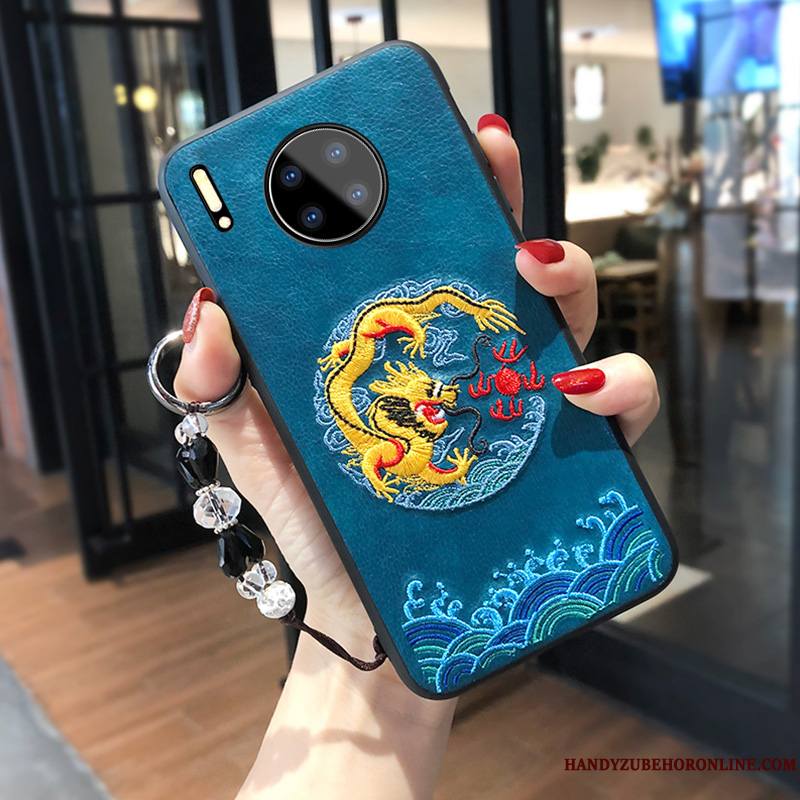 Huawei Mate 30 Coque De Téléphone Style Chinois Tout Compris Net Rouge Amoureux Incassable Broderie