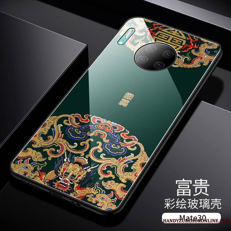 Huawei Mate 30 Coque Personnalité Créatif Style Chinois Tout Compris Incassable Miroir Étui