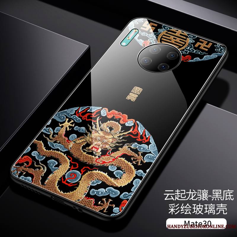 Huawei Mate 30 Coque Personnalité Créatif Style Chinois Tout Compris Incassable Miroir Étui