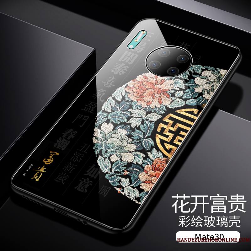 Huawei Mate 30 Coque Personnalité Créatif Style Chinois Tout Compris Incassable Miroir Étui