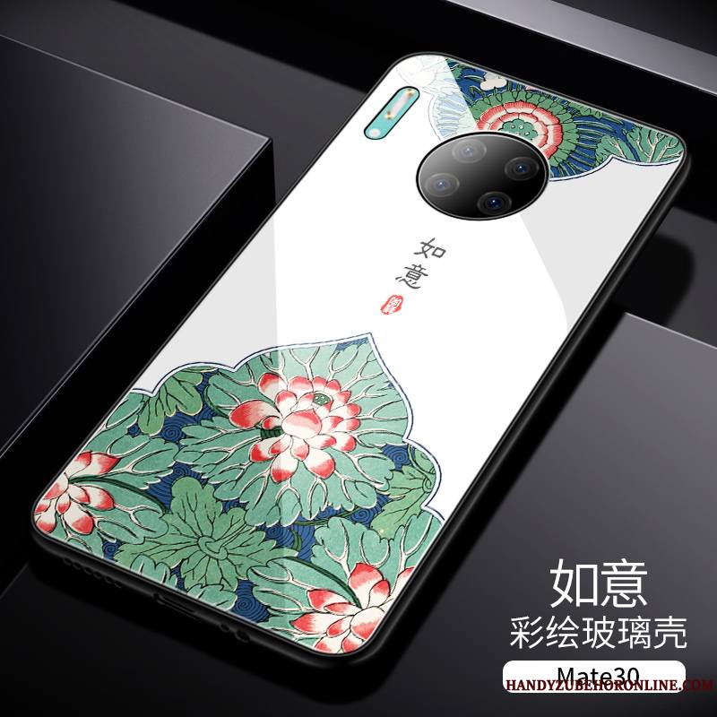 Huawei Mate 30 Coque Personnalité Créatif Style Chinois Tout Compris Incassable Miroir Étui