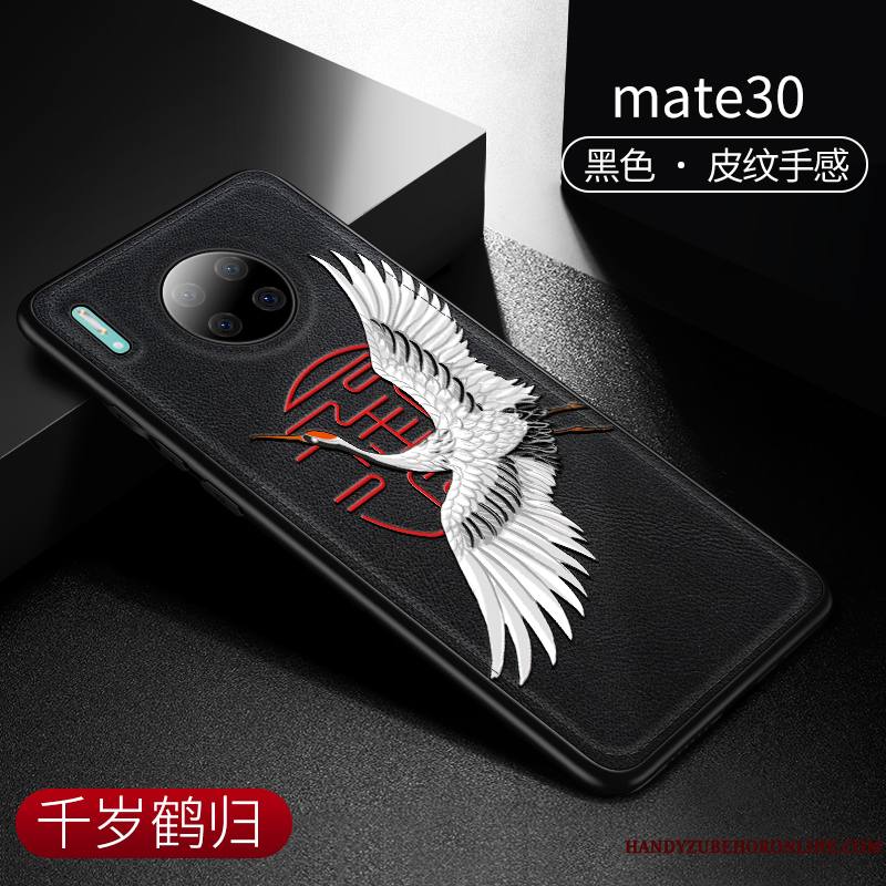 Huawei Mate 30 Coque Style Chinois Tout Compris Vent Grue Tempérer Protection Incassable
