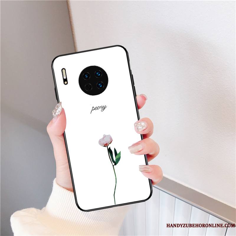 Huawei Mate 30 Coque Tout Compris Miroir Tendance Charmant Étui Amour Rouge