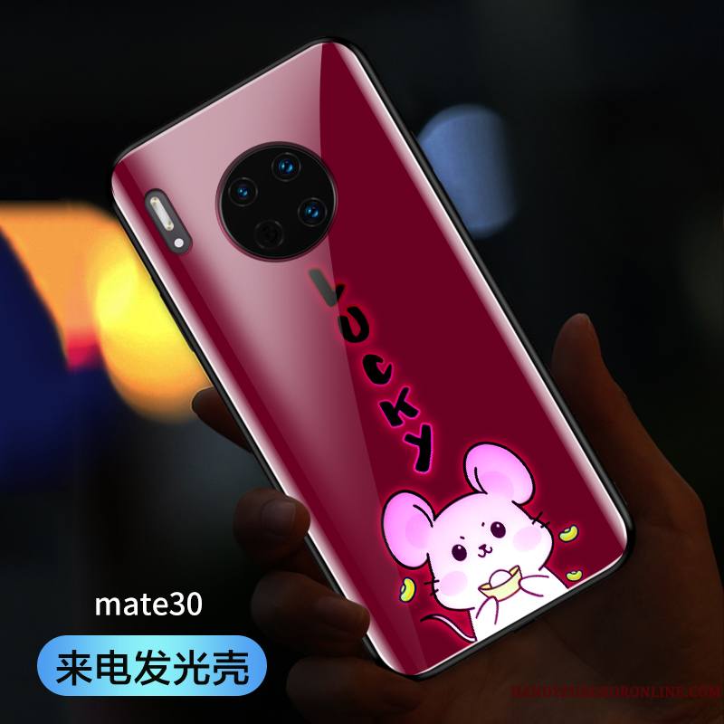 Huawei Mate 30 Créatif Rouge Incassable Coque De Téléphone Rat Personnalité Net Rouge