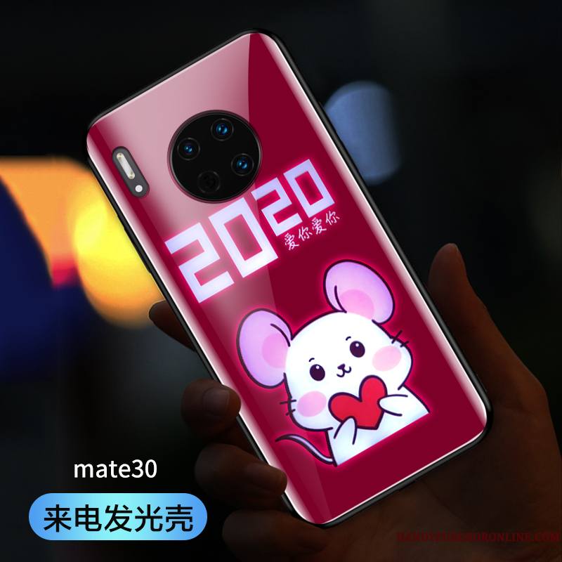 Huawei Mate 30 Créatif Rouge Incassable Coque De Téléphone Rat Personnalité Net Rouge
