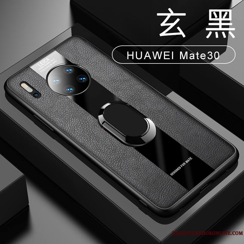 Huawei Mate 30 Magnétisme Nouveau À Bord Étui En Cuir Coque De Téléphone Vert Très Mince