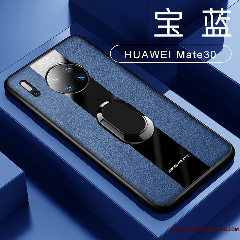 Huawei Mate 30 Magnétisme Nouveau À Bord Étui En Cuir Coque De Téléphone Vert Très Mince