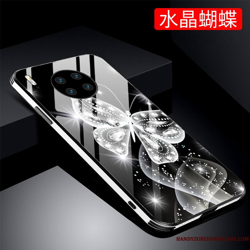Huawei Mate 30 Pro Coque Marque De Tendance Très Mince Verre Mode Personnalité Luxe Incassable